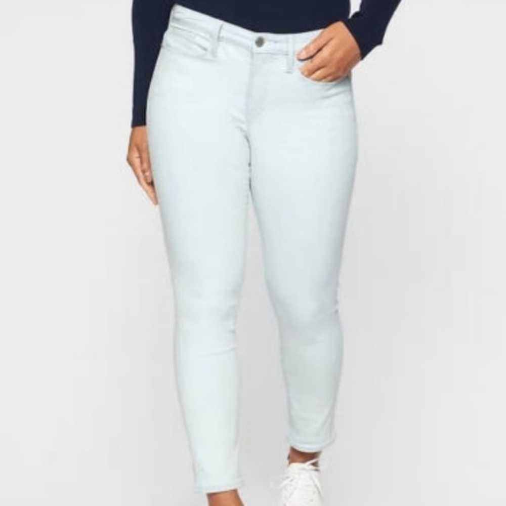 Athleta Sculptek Skinny Crop Jean 14 Biscayne Wash